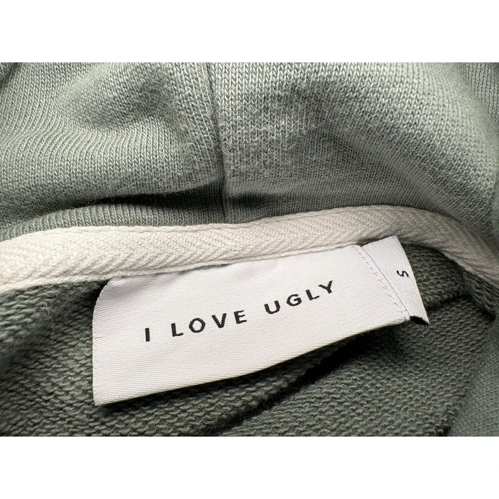 I Love Ugly Box Fit Hoodie Green Size‎ S Heavyweight Men's S Classic Sweatshirt
